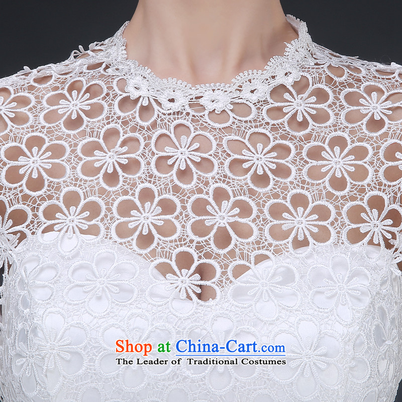 Jie mija qipao 2015 spring short of white lace bows service bridal dresses bows to marry her dress and stylish white S, Cheng Kejie mia , , , shopping on the Internet