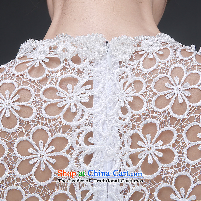 Jie Mija 2015 Spring New marriages bows services white short of Qipao Sau San Chinese cheongsam dress short qipao white XS, Cheng Kejie mia , , , shopping on the Internet