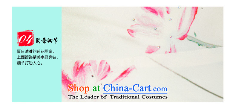 The women's true : the spring and summer of 2015, the new Silk stretch the intuition of the ink lotus short flag classical style qipao NO.21850 visitor 15 light green XXL picture, prices, brand platters! The elections are supplied in the national character of distribution, so action, buy now enjoy more preferential! As soon as possible.