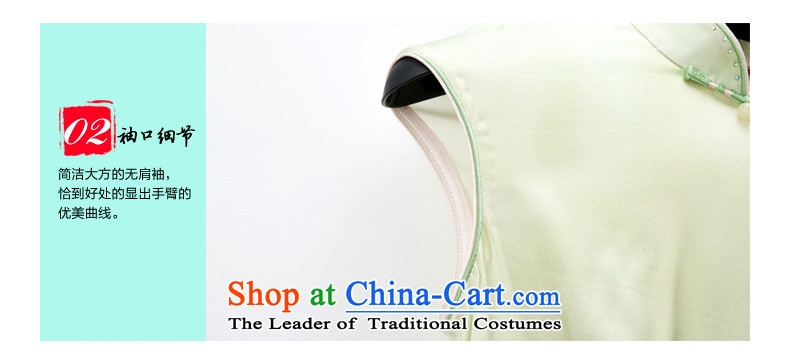The women's true : the spring and summer of 2015, the new Silk stretch the intuition of the ink lotus short flag classical style qipao NO.21850 visitor 15 light green XXL picture, prices, brand platters! The elections are supplied in the national character of distribution, so action, buy now enjoy more preferential! As soon as possible.