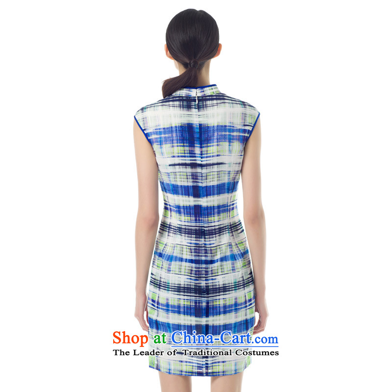 Wood in day-to-day of nostalgia for the improvement of true cheongsam dress 2015 new summer stylish chiffon cheongsam dress 42813-11 light blue XL, Wood , , , the true online shopping