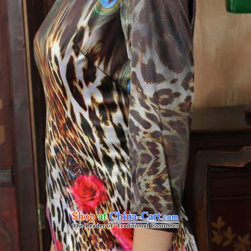 In accordance with the fuser trendy new for women of ethnic daily qipao Kim scouring pads poster Sau San 7 cuff cheongsam dress LGD/TD0037# figure S, in accordance with the fuser has been pressed shopping on the Internet