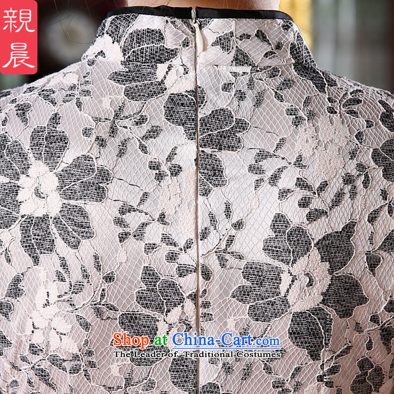 At 2015 new pro-lace cheongsam dress fall short of summer short-sleeved daily female cheongsam dress short of stylish 2XL, improved pro-am , , , shopping on the Internet
