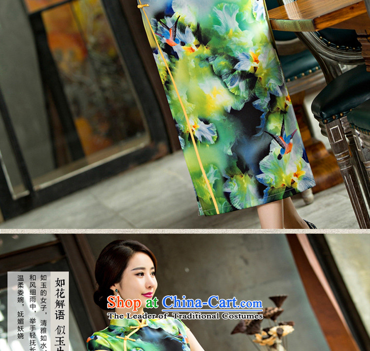 The pro-am cheongsam dress improved stylish new daily autumn 2015 Long Short-sleeved Ms. cheongsam dress summer long S picture, prices, brand platters! The elections are supplied in the national character of distribution, so action, buy now enjoy more preferential! As soon as possible.