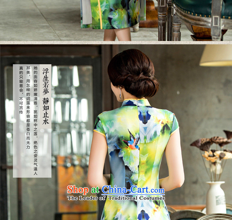 The pro-am cheongsam dress improved stylish new daily autumn 2015 Long Short-sleeved Ms. cheongsam dress summer long S picture, prices, brand platters! The elections are supplied in the national character of distribution, so action, buy now enjoy more preferential! As soon as possible.