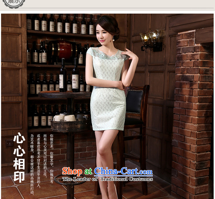 The pro-am new daily qipao 2015 skirt fall short of summer short-sleeve female lace cheongsam dress and the relatively short time, improved XL Photo, prices, brand platters! The elections are supplied in the national character of distribution, so action, buy now enjoy more preferential! As soon as possible.