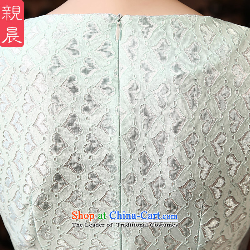 The pro-am new daily qipao 2015 skirt fall short of summer short-sleeve female lace cheongsam dress and the relatively short time, improved XL, pro-am , , , shopping on the Internet
