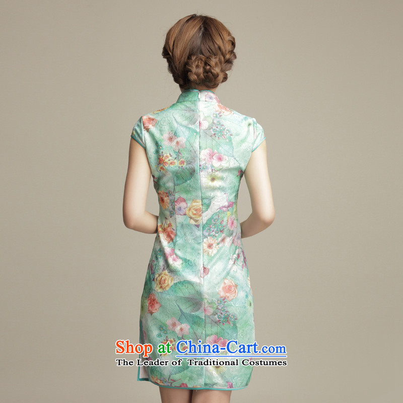 Bong-cycle Hui ( ) migratory 7475 improved qipao 2015 Summer new stylish lace cheongsam dress suit , L, Bong-dwelling DQ1597 7475 , , , shopping on the Internet