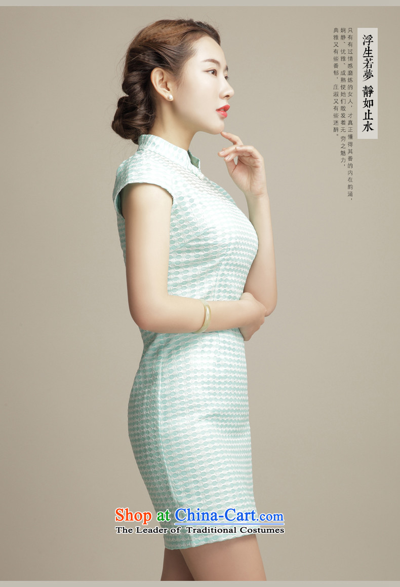 Bong-ju-chen 7475 migratory and stylish look elegant qipao 2015 summer daily improved Sau San cheongsam dress DQ15103 SKYBLUE XXL picture, prices, brand platters! The elections are supplied in the national character of distribution, so action, buy now enjoy more preferential! As soon as possible.