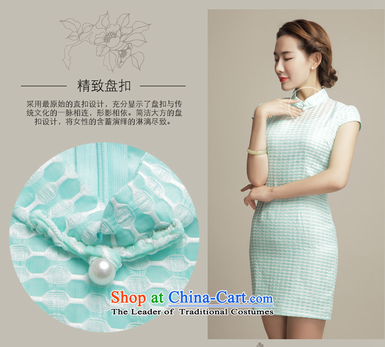 Bong-ju-chen 7475 migratory and stylish look elegant qipao 2015 summer daily improved Sau San cheongsam dress DQ15103 SKYBLUE XXL picture, prices, brand platters! The elections are supplied in the national character of distribution, so action, buy now enjoy more preferential! As soon as possible.