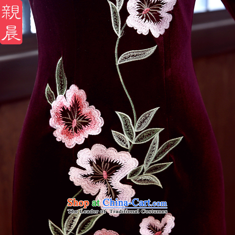 At 2015 new pro-wedding cheongsam dress fall short of summer scouring pads in the mother Kim older short, XL, pro-am , , , shopping on the Internet