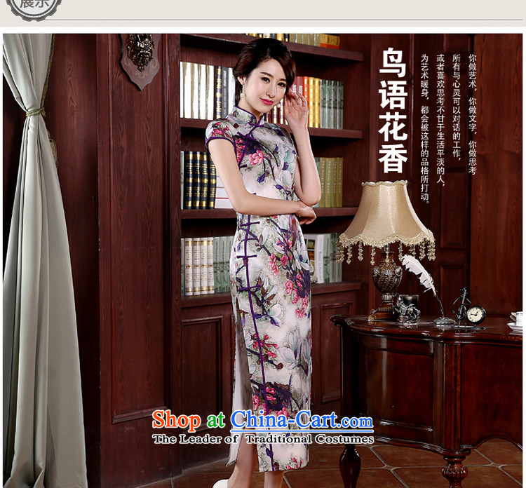 At 2015 new parent cheongsam dress in summer and autumn replace short-sleeved dresses, day-to-day long thin improvement of nostalgia for the long graphics M pictures, prices, brand platters! The elections are supplied in the national character of distribution, so action, buy now enjoy more preferential! As soon as possible.