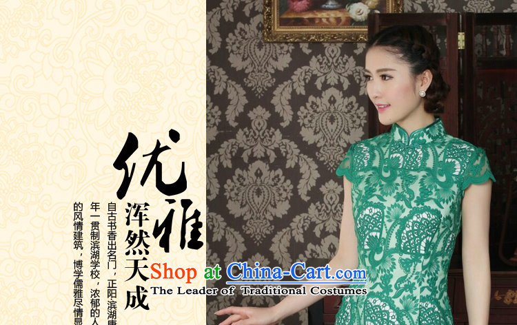 Dan smoke summer new women's dresses of the territorial waters of the Chinese improved soluble lace beautiful engraving lace cheongsam dress figure color M brand, prices, picture platters! The elections are supplied in the national character of distribution, so action, buy now enjoy more preferential! As soon as possible.