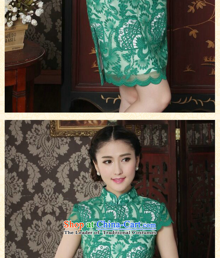 Figure for summer flowers new women's dresses of the territorial waters of the Chinese improved soluble lace beautiful engraving lace cheongsam dress figure color L picture, prices, brand platters! The elections are supplied in the national character of distribution, so action, buy now enjoy more preferential! As soon as possible.