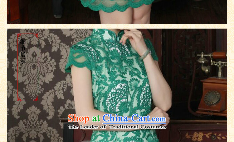 Figure for summer flowers new women's dresses of the territorial waters of the Chinese improved soluble lace beautiful engraving lace cheongsam dress figure color L picture, prices, brand platters! The elections are supplied in the national character of distribution, so action, buy now enjoy more preferential! As soon as possible.