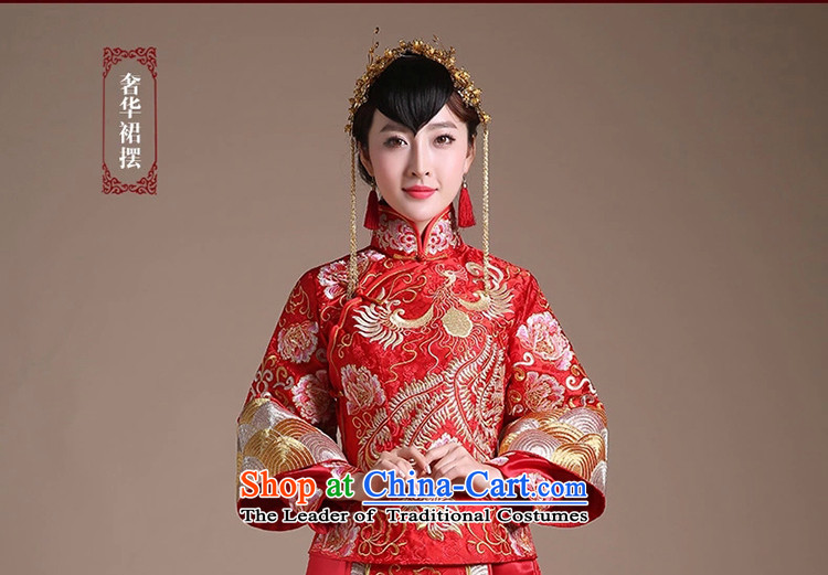 The new 2015 Luang Sau Wo Service Soo kimono dragon use Chinese wedding dresses retro bride bows services lace luxury petticoats M picture, prices, brand platters! The elections are supplied in the national character of distribution, so action, buy now enjoy more preferential! As soon as possible.