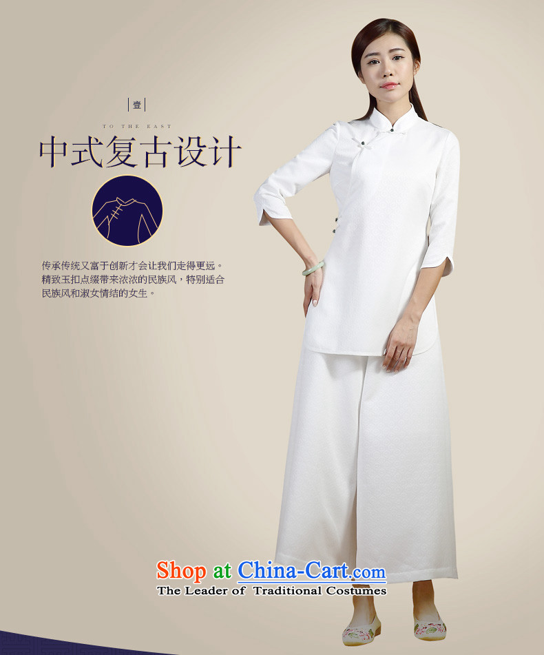 No. of Ramadan Chinese Tang Tang Women's clothes China wind in the retro long 7 Improved Han-sleeved shirt qipao white L picture, prices, brand platters! The elections are supplied in the national character of distribution, so action, buy now enjoy more preferential! As soon as possible.
