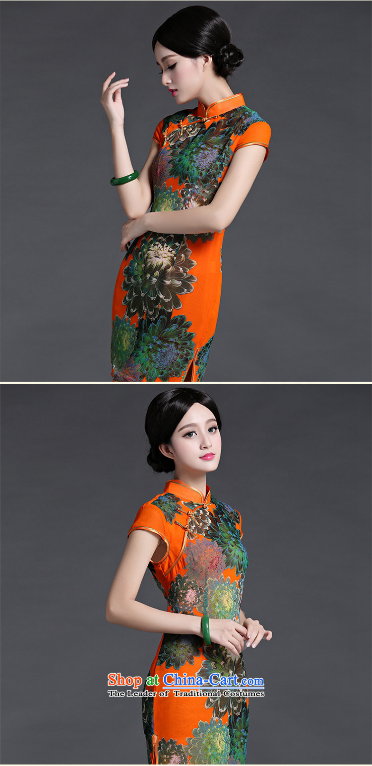China Ethnic classic spring and summer new daily short of Ms. cheongsam dress retro improved stylish and elegant arts van orange XL Photo, prices, brand platters! The elections are supplied in the national character of distribution, so action, buy now enjoy more preferential! As soon as possible.
