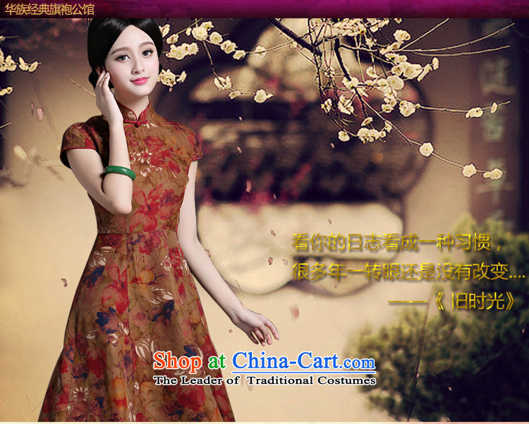 China Ethnic Chinese Retro classic 2015 Sau San arts silk ethnic short-sleeved dresses girl Summer Scent of small wind suit L picture, prices, brand platters! The elections are supplied in the national character of distribution, so action, buy now enjoy more preferential! As soon as possible.