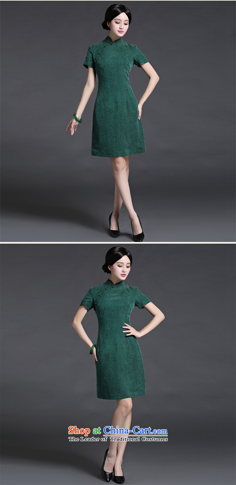 Chinese classic elegance of silk-heung-cloud yarn Chinese daily cheongsam dress short of Ms. 2015 Spring/Summer new green XXXL picture, prices, brand platters! The elections are supplied in the national character of distribution, so action, buy now enjoy more preferential! As soon as possible.