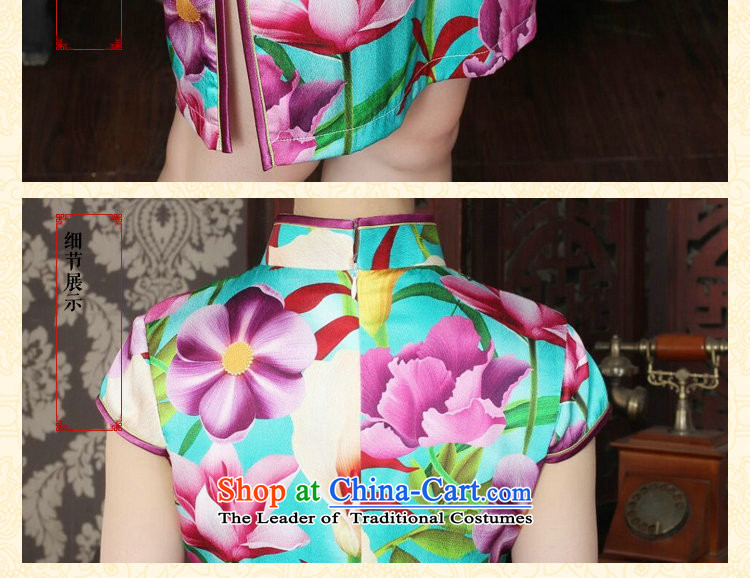 It's summer New Silk Cheongsam and fashion Chinese qipao improved Mock-neck herbs extract banquet qipao Figure Color S picture, prices, brand platters! The elections are supplied in the national character of distribution, so action, buy now enjoy more preferential! As soon as possible.