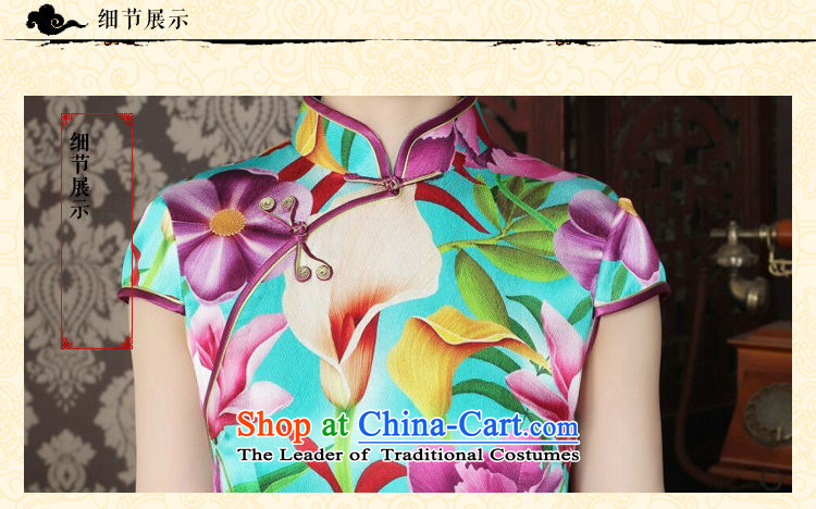 Dan smoke Women's Summer New Silk Cheongsam and fashion Chinese qipao improved Mock-neck herbs extract banquet qipao figure color M brand, prices, picture platters! The elections are supplied in the national character of distribution, so action, buy now enjoy more preferential! As soon as possible.