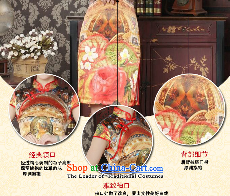 Dan smoke Silk Cheongsam summer new women's Chinese collar improved stylish western daily banquet qipao qipao figure color M brand, prices, picture platters! The elections are supplied in the national character of distribution, so action, buy now enjoy more preferential! As soon as possible.
