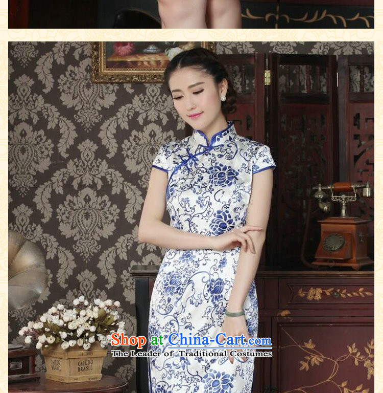 Floral silk cheongsam dress summer qipao Chinese collar daily banquet antique porcelain sauna Silk Cheongsam porcelain S picture, prices, brand platters! The elections are supplied in the national character of distribution, so action, buy now enjoy more preferential! As soon as possible.