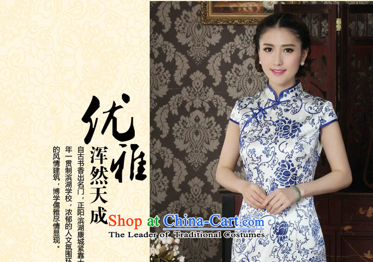 Dan smoke silk cheongsam dress summer qipao Chinese collar daily banquet antique porcelain herbs extract qipao figure color M brand, prices, picture platters! The elections are supplied in the national character of distribution, so action, buy now enjoy more preferential! As soon as possible.