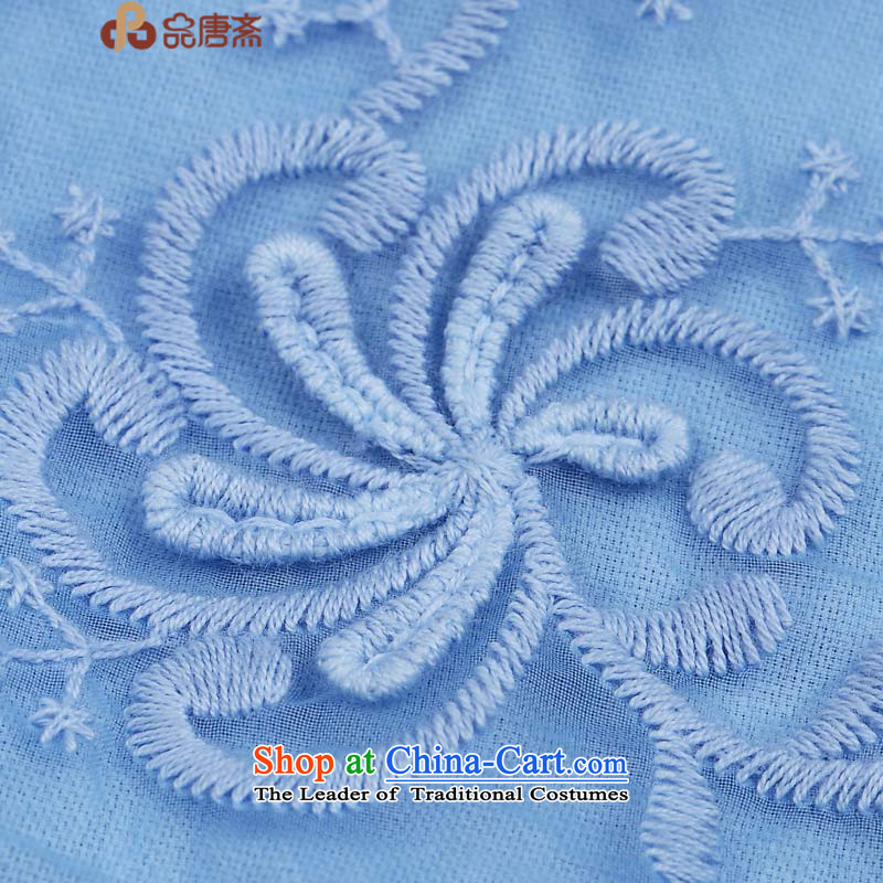 Products for the new fall short of Ramadan, stylish ethnic Chinese cotton linen improved long-sleeved blouses and Tang dynasty blue T-shirt , products qipao Tang Ramadan , , , shopping on the Internet