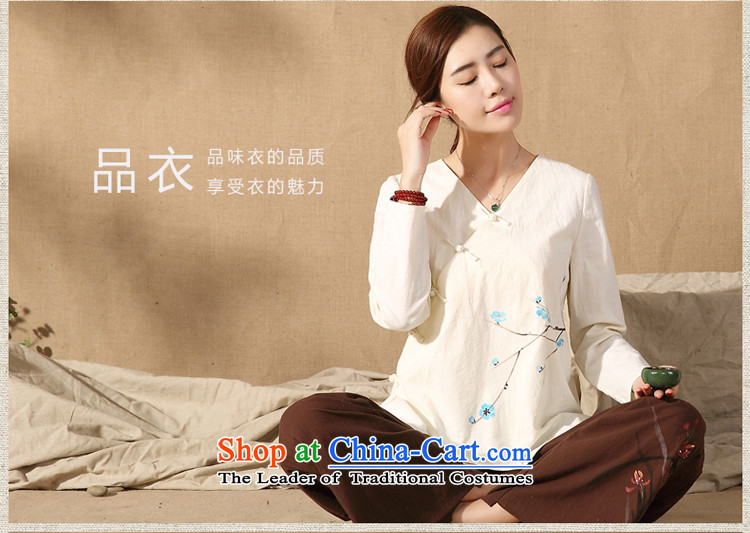 Tang Tang Dynasty Ramadan No. female long-sleeved shirt with the new nation of autumn wind improved Han-apricot M brand, prices, picture platters! The elections are supplied in the national character of distribution, so action, buy now enjoy more preferential! As soon as possible.