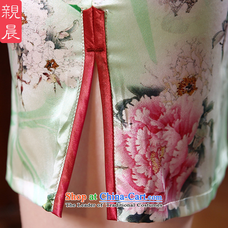 At 2015 new pro-silk cheongsam dress in summer and autumn replacing herbs extract the women's short skirt improved retro short, XL, pro-am , , , shopping on the Internet
