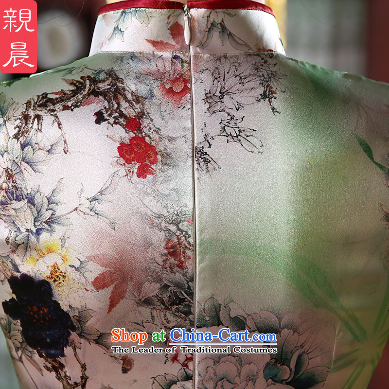 At 2015 new pro-silk cheongsam dress in summer and autumn replacing herbs extract the women's short skirt improved retro short, XL, pro-am , , , shopping on the Internet