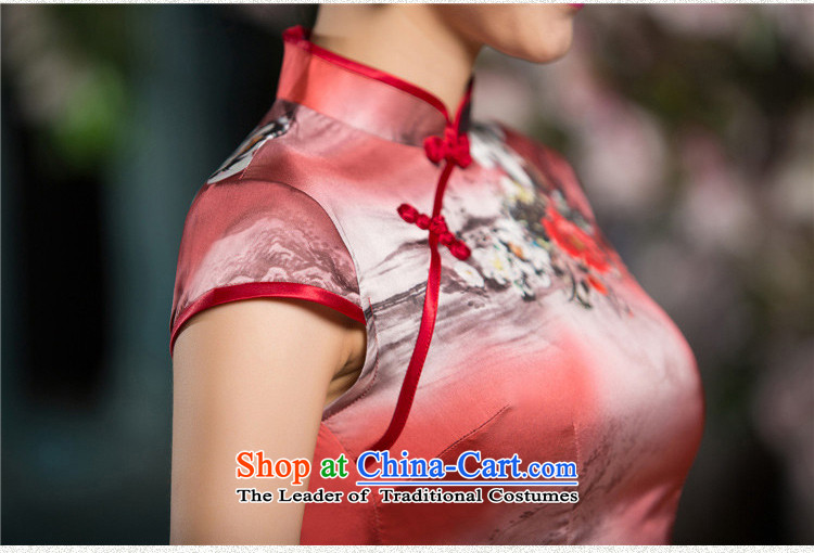 The cross-sa afterclang qipao new 2015 summer short of improvement and Stylish retro Silk Cheongsam Chinese ink sz C1520 red XL Photo, prices, brand platters! The elections are supplied in the national character of distribution, so action, buy now enjoy more preferential! As soon as possible.