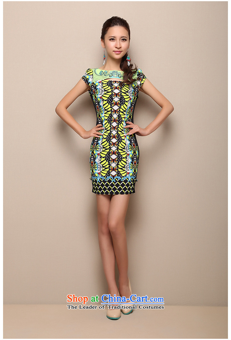 Sisi Xinyu brands as graphics thin female decorated package and skirts summer round-neck collar qipao X4119 GREEN S picture, prices, brand platters! The elections are supplied in the national character of distribution, so action, buy now enjoy more preferential! As soon as possible.