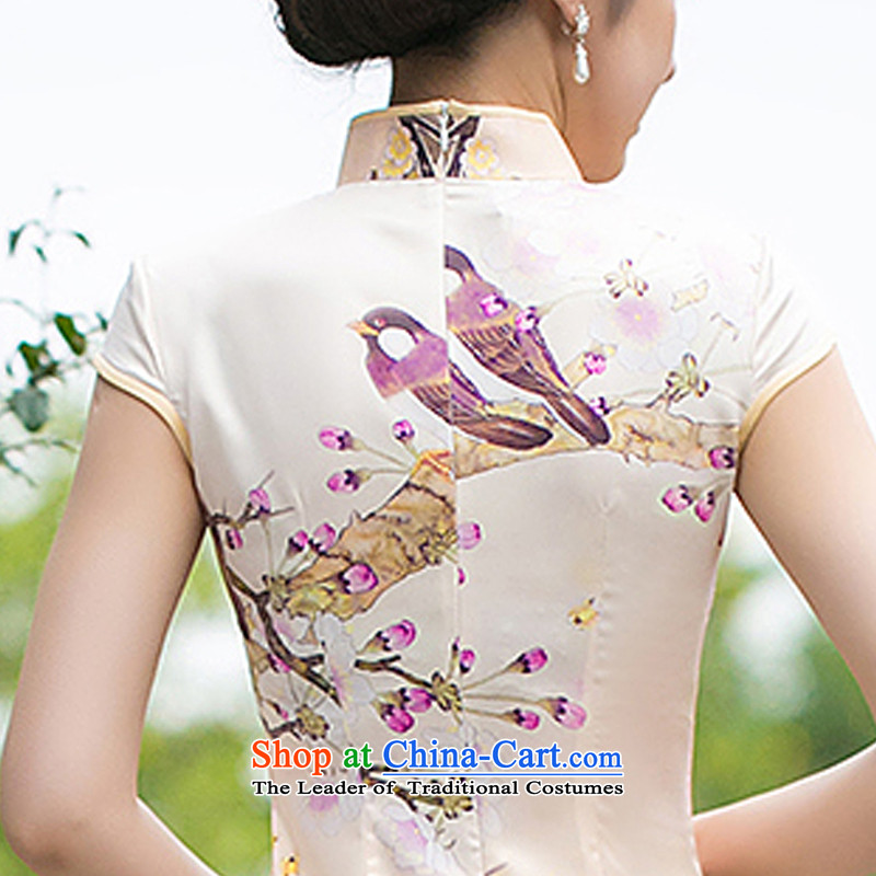 The cross-sa and poetry new summer retro ethnic cheongsam dress, stylish improved daily cheongsam dress , L, the Yee-ZA 058 sa shopping on the Internet has been pressed.
