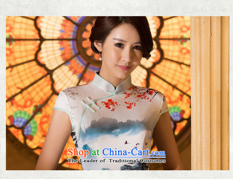 The cross-SA-cloud 2015 Summer new ink stamp retro style qipao skirt daily improved cheongsam dress female ZA 062 M picture, prices, brand platters! The elections are supplied in the national character of distribution, so action, buy now enjoy more preferential! As soon as possible.