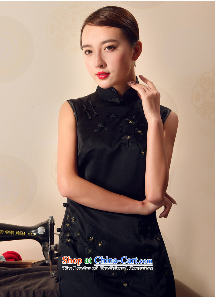 Love of birds ink Mui Summer 2015 new full heavyweight silk embroidery cheongsam QD692 black - 15 days pre-sale prices, pictures, L brand platters! The elections are supplied in the national character of distribution, so action, buy now enjoy more preferential! As soon as possible.