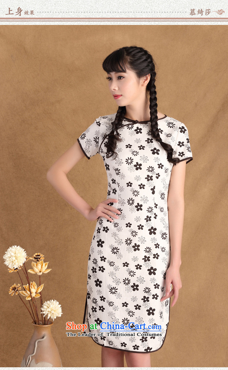 The cross-sa language new summer 2015 cotton linen-to-day round-neck collar of the Republic of Korea, improved qipao cheongsam dress women retro CTBS HD213 M picture, prices, brand platters! The elections are supplied in the national character of distribution, so action, buy now enjoy more preferential! As soon as possible.