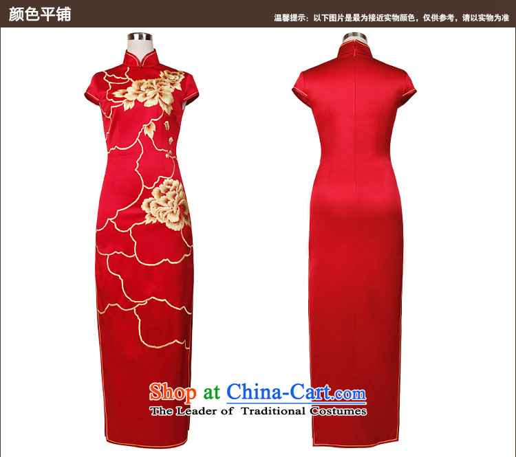 Love of birds 2015 Summer New Chinese Antique embroidery long marriages bows services red qipao red XL Photo, prices, brand platters! The elections are supplied in the national character of distribution, so action, buy now enjoy more preferential! As soon as possible.