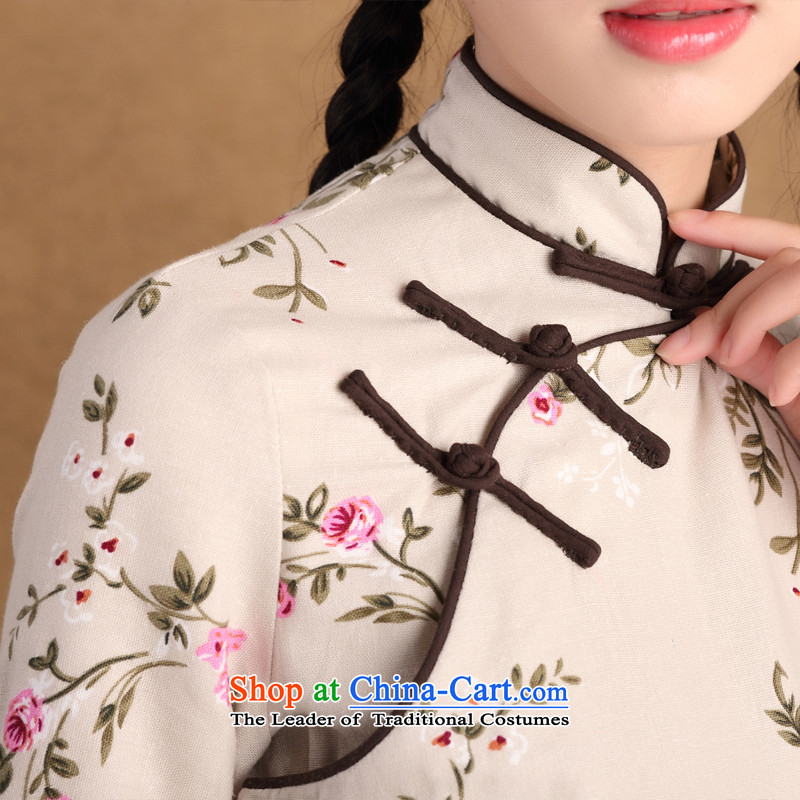 The cross-sa 2015 Spring New ethnic retro style qipao improved disk is longer manually, cotton linen dresses skirt the Yee-L, sz790 ctbs sa shopping on the Internet has been pressed.