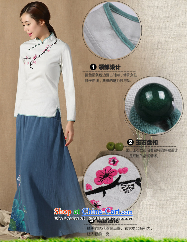 No. of Ramadan 2015 spring outfits Tang new cotton linen, Ms. Tang Dynasty Chinese long-sleeved improved Han-Sau San qipao shirt Light Gray L pre-sale picture, prices, brand platters! The elections are supplied in the national character of distribution, so action, buy now enjoy more preferential! As soon as possible.