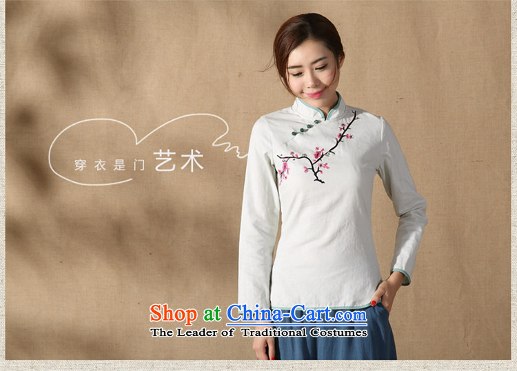 No. of Ramadan 2015 spring outfits Tang new cotton linen, Ms. Tang Dynasty Chinese long-sleeved improved Han-Sau San qipao shirt Light Gray L pre-sale picture, prices, brand platters! The elections are supplied in the national character of distribution, so action, buy now enjoy more preferential! As soon as possible.