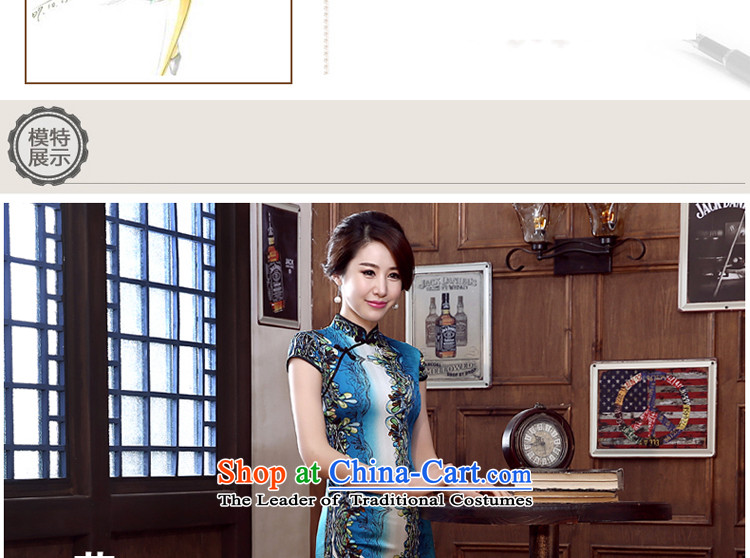 At 2015 new parent cheongsam dress autumn summer daily retro herbs extract silk cheongsam dress and the relatively short time, improved 2XL Photo, prices, brand platters! The elections are supplied in the national character of distribution, so action, buy now enjoy more preferential! As soon as possible.