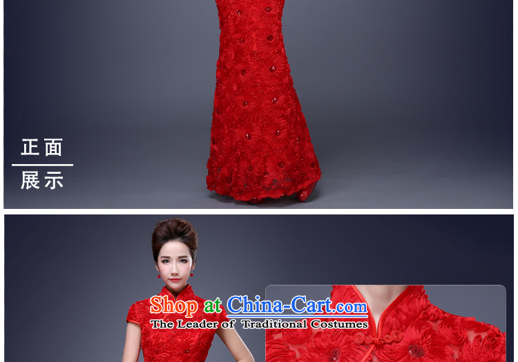 Jie mija bows to married women Red Dress 2015 new spring and summer short-sleeved qipao Long Short Sau San, red long L picture, prices, brand platters! The elections are supplied in the national character of distribution, so action, buy now enjoy more preferential! As soon as possible.