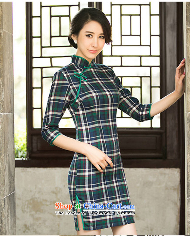The cross-sa Monogatari 2015 Ms. new cheongsam summer in a compartment of the Republic of Korea and Stylish retro daily cuff improved cheongsam dress tri-color red checkered ZA 102 XL Photo, prices, brand platters! The elections are supplied in the national character of distribution, so action, buy now enjoy more preferential! As soon as possible.