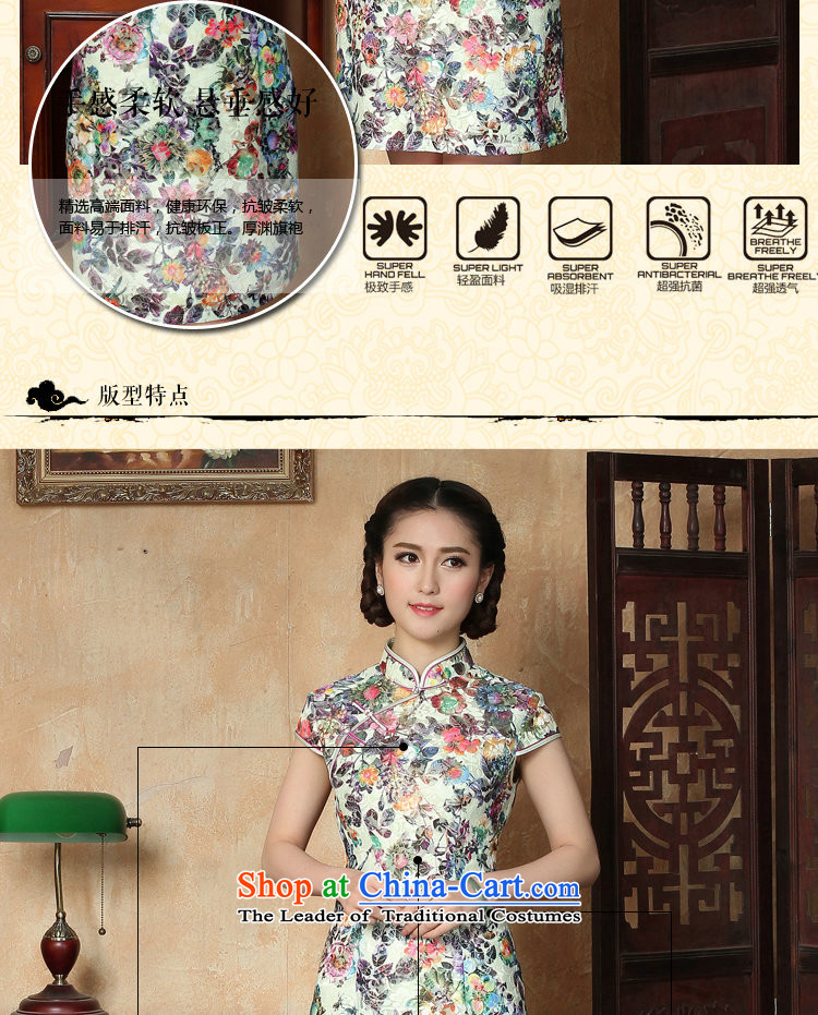 Dan smoke qipao new summer female Chinese improved lace Short-Sleeve Mock-Neck ramp up short cheongsam dress suit figure color pictures, prices, XL brand platters! The elections are supplied in the national character of distribution, so action, buy now enjoy more preferential! As soon as possible.