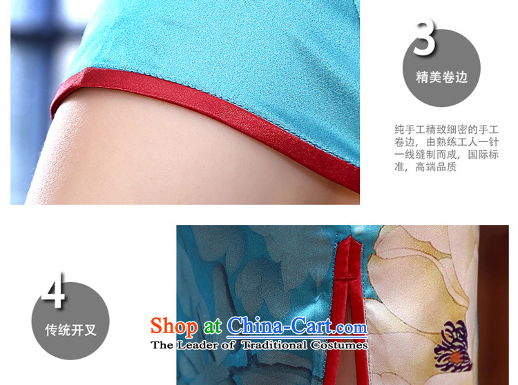 The pro-am daily autumn 2015 new summer herbs extract upscale retro improved Silk Cheongsam Dress Short of stylish short) XL Photo, prices, brand platters! The elections are supplied in the national character of distribution, so action, buy now enjoy more preferential! As soon as possible.