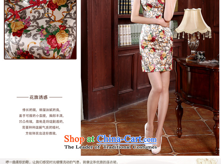 【 pro-am- 2015 new summer Korean autumn day-to-dos Santos silk stylish improved short, Retro Silk Cheongsam short) S picture, prices, brand platters! The elections are supplied in the national character of distribution, so action, buy now enjoy more preferential! As soon as possible.