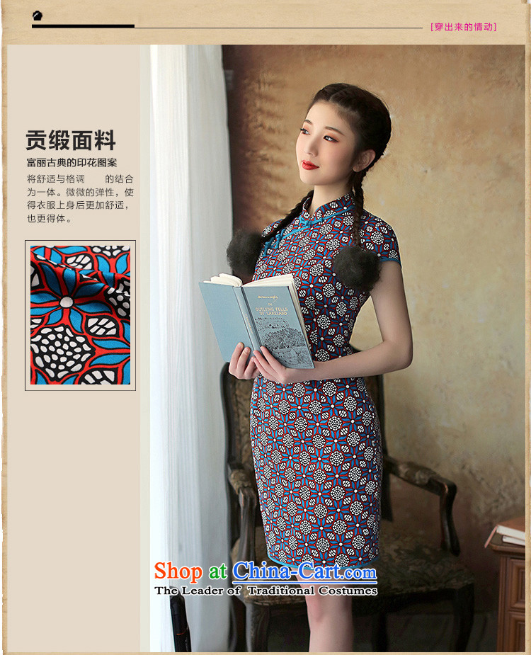 A Pinwheel Without Wind 7 Heung-Sato Yat cheongsam dress the 2014 cotton summer improved stylish Sau San cotton linen cheongsam dress retro blue S picture, prices, brand platters! The elections are supplied in the national character of distribution, so action, buy now enjoy more preferential! As soon as possible.